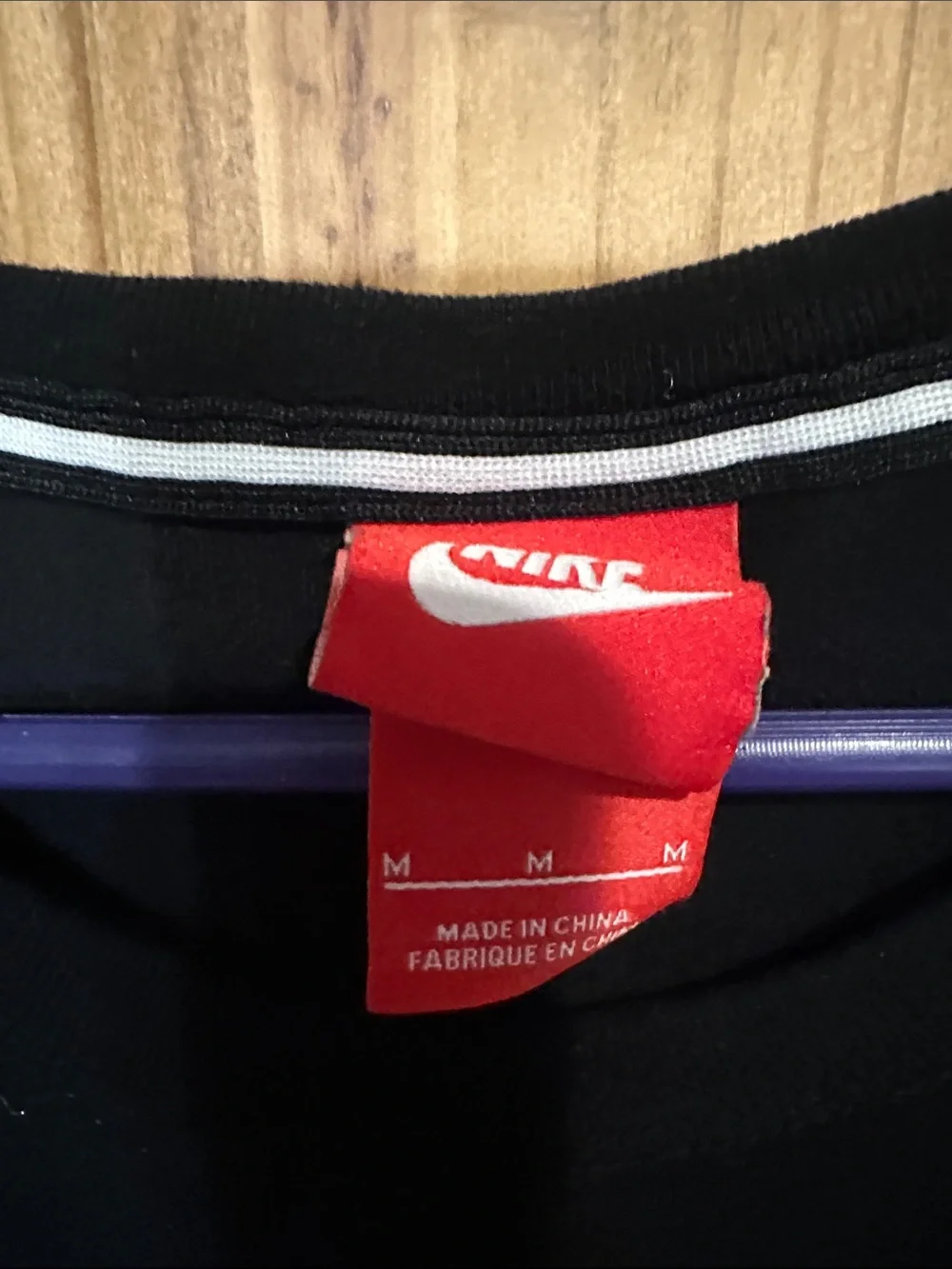 Nike Black Muscle Tee with White Trim